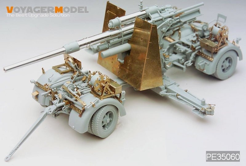 Maquette Voyager PE35060 Canon antiaérien allemand Flak 36 de 88 mm (pour DRAGON 6260) à l&amp;#39;échelle 1/35