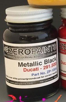 Peinture Zero Paints ZP-1005-291 Ducati Paints 60ml Noir Métallisé 291.500