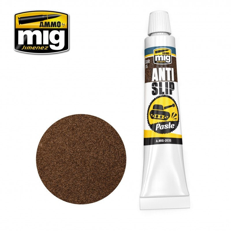 Pâte antidérapante Ammo of Mig 2035 - Couleur marron pour maquettes au 1/35