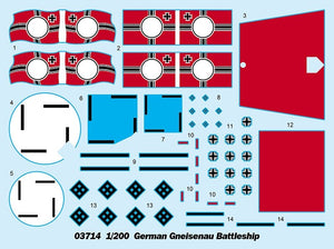 Trumpeter 03714 Cuirassé allemand Gneisenau 1/200 – image 3