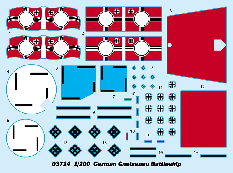 Trumpeter 03714 Cuirassé allemand Gneisenau 1/200 – image 3