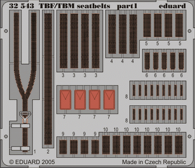 Ceintures de sécurité Eduard 32543 TBF/TBM 1/32 TRUMPETER – image 2