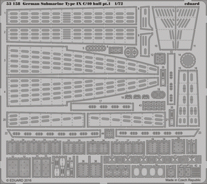 Eduard 53158 Sous-marin allemand Type IX C/40 coque partie 1 REVELL 1/72