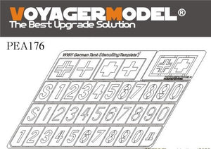 Gabarit de pochoir pour char allemand de la Seconde Guerre mondiale Voyager Model PEA176, échelle 1/35