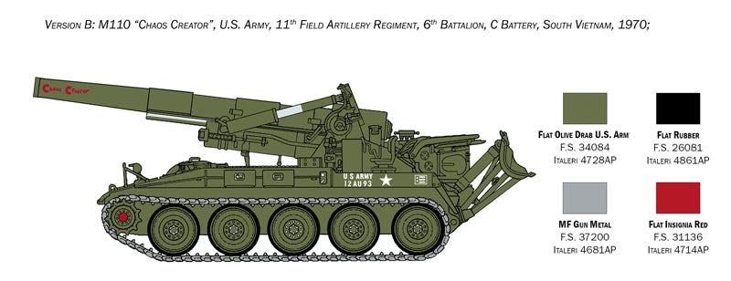 Italeri 6574 M110 Obusier automoteur 1/35 – immagine 6