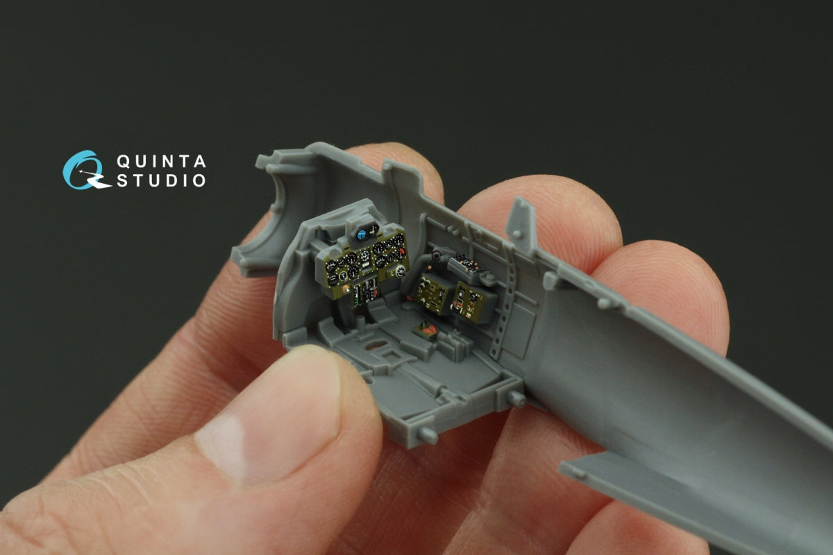 Intérieur coloré imprimé en 3D sur papier décalcomanie (Tamiya) pour A6M2 Zero (Mitsubishi Prod.) de Quinta Studio QD72162, échelle 1/72 – image 10