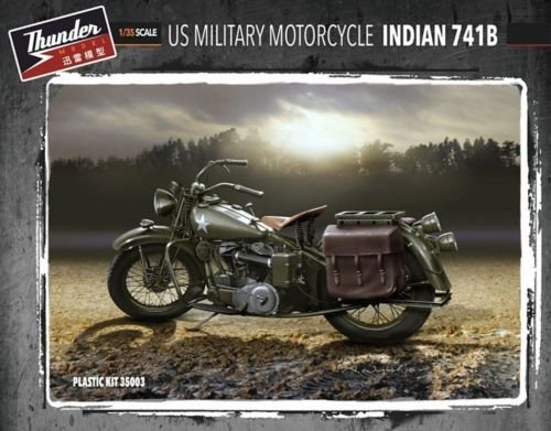 Moto militaire américaine Thunder Model 35003 Indian 741B 1/35