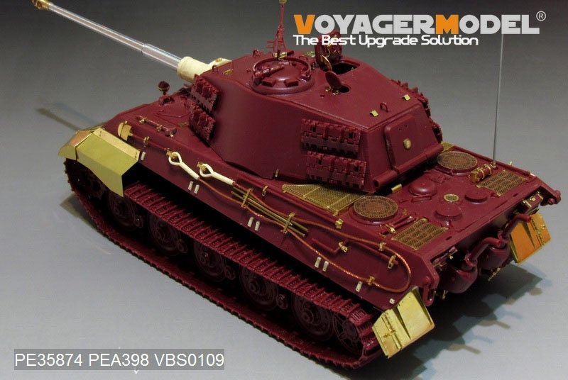 Maquette Voyager PE35874 Char King Tiger allemand de la Seconde Guerre mondiale (tourelle Hensehel) pour MENG 1/35 – Bild 7