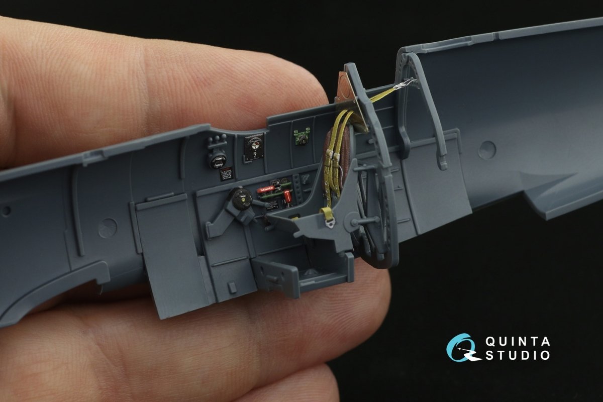 Intérieur imprimé en 3D et coloré sur papier décalcomanie (Eduard) Quinta Studio QD48205 Spitfire Mk.II 1/48 – immagine 6