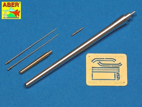 Ensemble de 2 canons Aber 72L-51 pour char lourd allemand MAUS 1/72