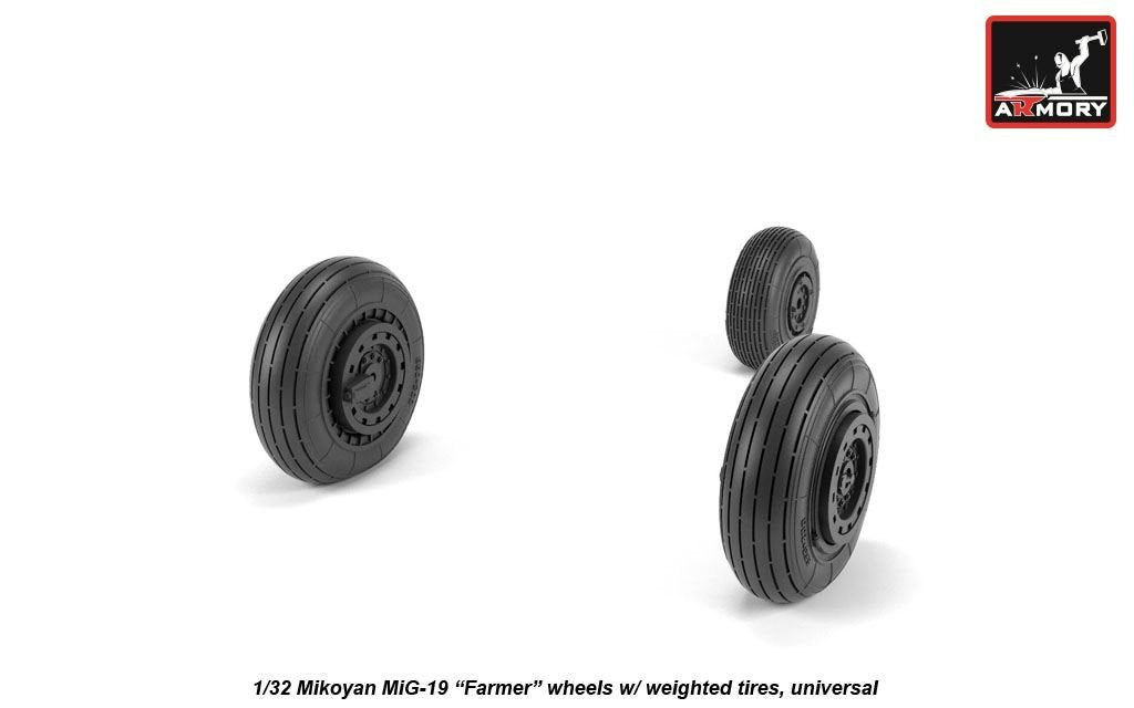 Armory Models AW32012 Mikoyan MiG-19 Farmer roues avec pneus lestés 1/32 – immagine 5
