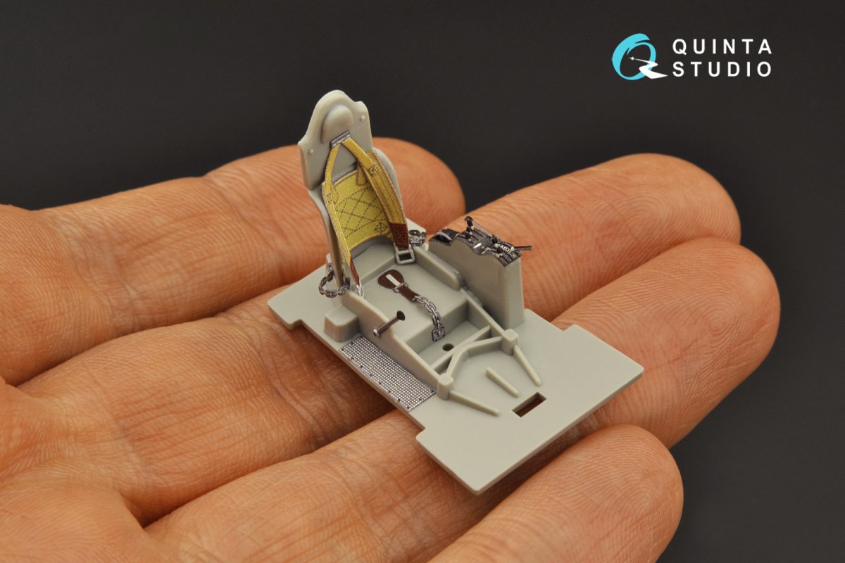 Intérieur imprimé en 3D et coloré sur papier décalcomanie Quinta Studio QD48230 Fiat CR.42 (Italeri) 1/48 – Bild 7
