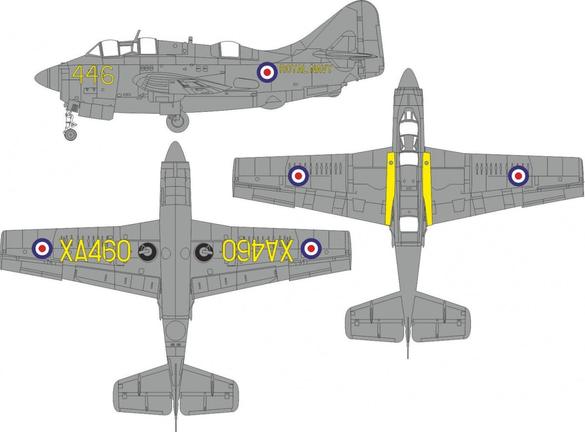 Eduard EX1018 Fou de Bassan AS.1/ AS.4 marquage national &amp;amp; a/c 1/48
