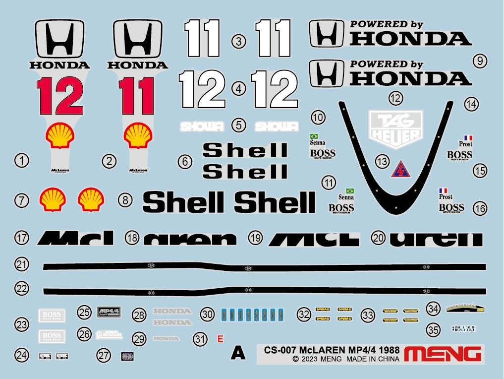Meng Model CS-007 McLaren MP4/4 1988 1/24 – zdjęcie 13