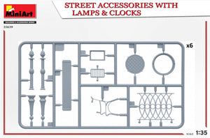 MiniArt 35639 ACCESSOIRES DE RUE AVEC LAMPES ET HORLOGES 1/35 – immagine 5