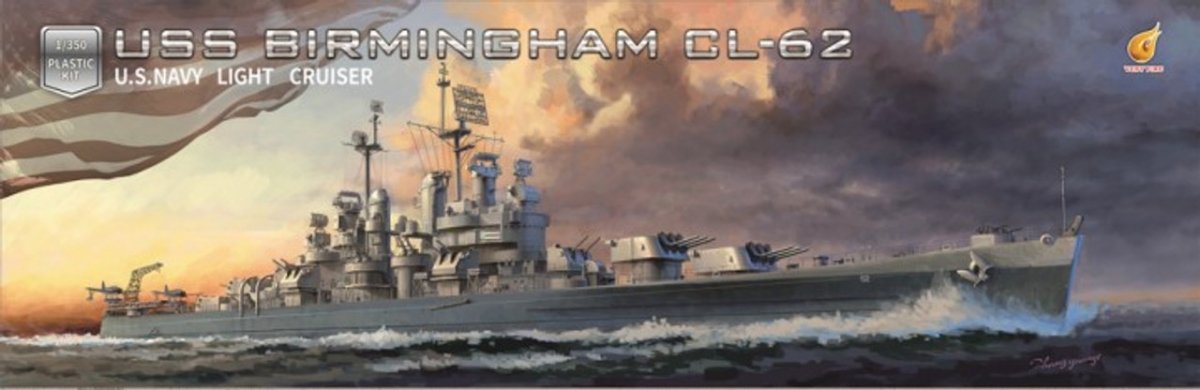 Very Fire VF350921DX Croiseur léger de l'US Navy USS Birmingham CL-62 DX (Édition Deluxe) 1/350