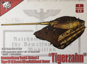 Modelcollect UA35033 Char lourd allemand E-75 Ausf. E Tiger III 12,8 cm L/55 avec armure supplémentaire &amp;quot;Tigerzahn&amp;quot; 1/35