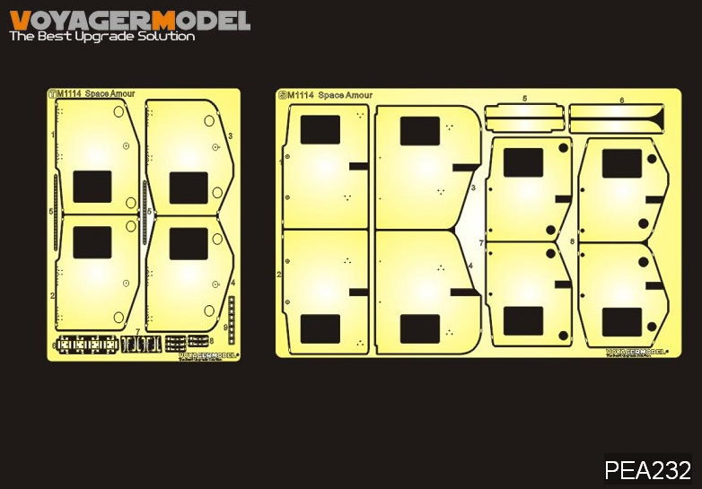 Maquette Voyager PEA232 Humvee M1114 Space Arm moderne de l'USMC (GP) 1/35