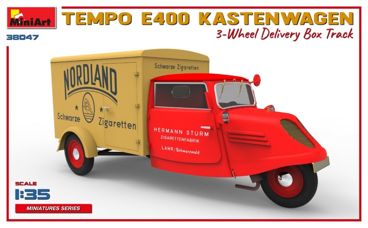MiniArt 38047 TEMPO E400 KASTENWAGEN CAMION DE LIVRAISON À 3 ROUES SUR VOIE 1/35  – image 5