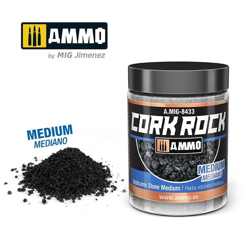 AMMO de Mig Jimenez 8433 CREATE CORK Roche volcanique moyenne 100 ml