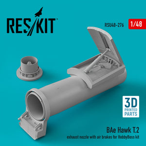 RESKIT RSU48-0276 BAE HAWK T.2 TUYAU D&amp;#39;ÉCHAPPEMENT AVEC FREIN À AIR POUR MAQUETTE HOBBYBOSS (IMPRIMÉE EN 3D) 1/48