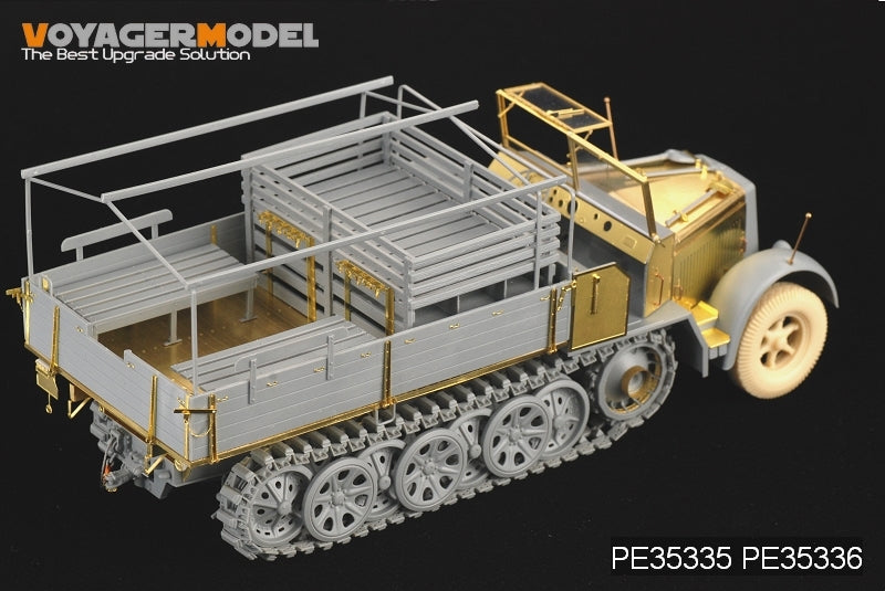 Maquette Voyager PE35335 Sd.Kfz.7 8t allemand de la Seconde Guerre mondiale, production tardive, pour DRAGON 6562, échelle 1/35 – imagen 4