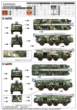 Trumpeter 01025 TEL russe 9P113 avec roquette 9M21 ou 9K52 Luna-M, artillerie à courte portée, échelle 1/35 – image 5