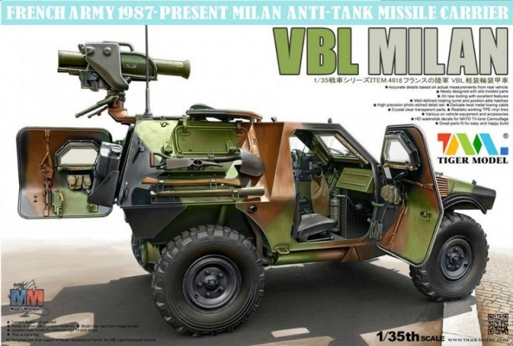 Tigre Modèle 4618 Armée française 1987-présent VBL Milan 1/35