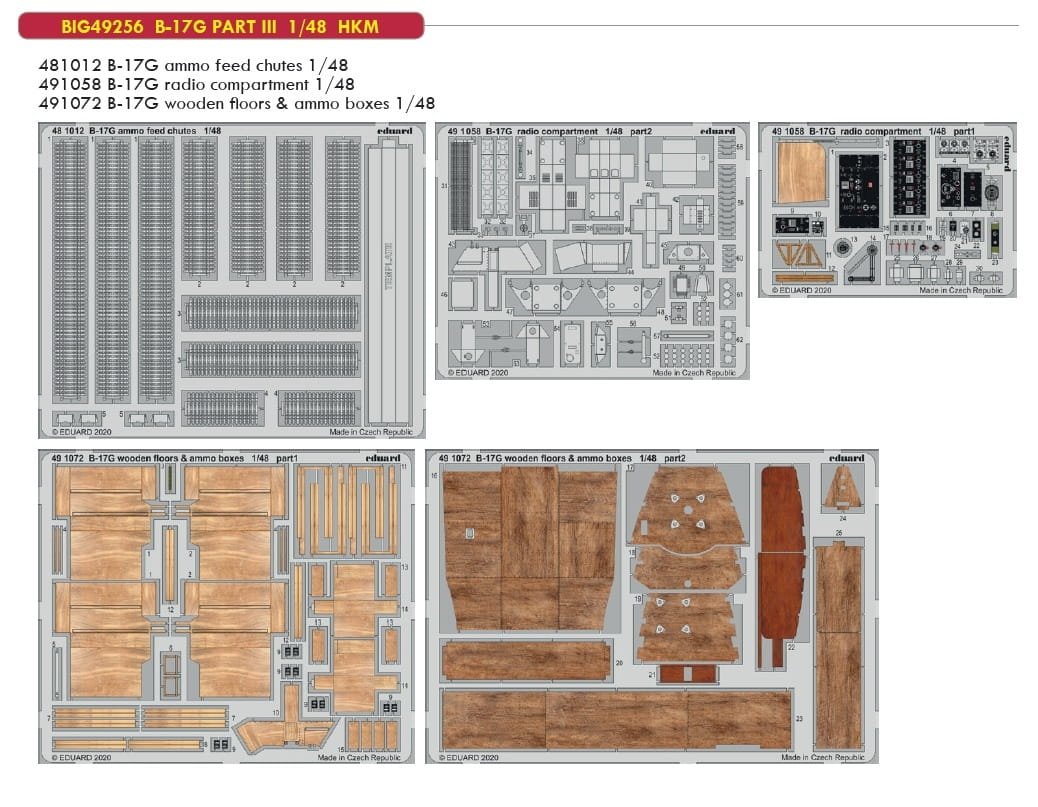 Eduard BIG49256 B-17G PARTIE III 1/48 pour HK MODELS – immagine 2