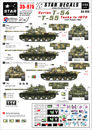 Star Decals 35-975 T-54 et T-55 syriens au 1/35