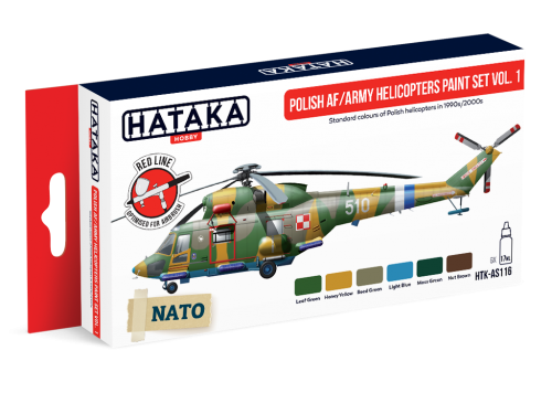 Hataka HTK-AS116 Ensemble de peinture polonais AF / Army Helicopters vol. 1 6x17ml