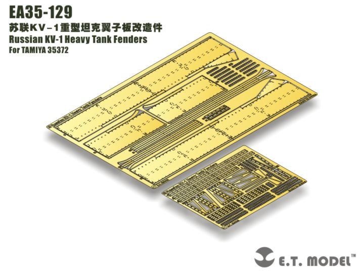 Garde-boues ET Model EA35-129 pour char lourd russe KV-1, compatibles avec la maquette TAMIYA 35372 au 1/35