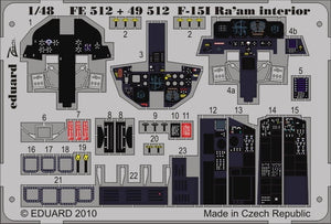 Intérieur Eduard FE512 F-15I RaaM SA 1/48 Academy