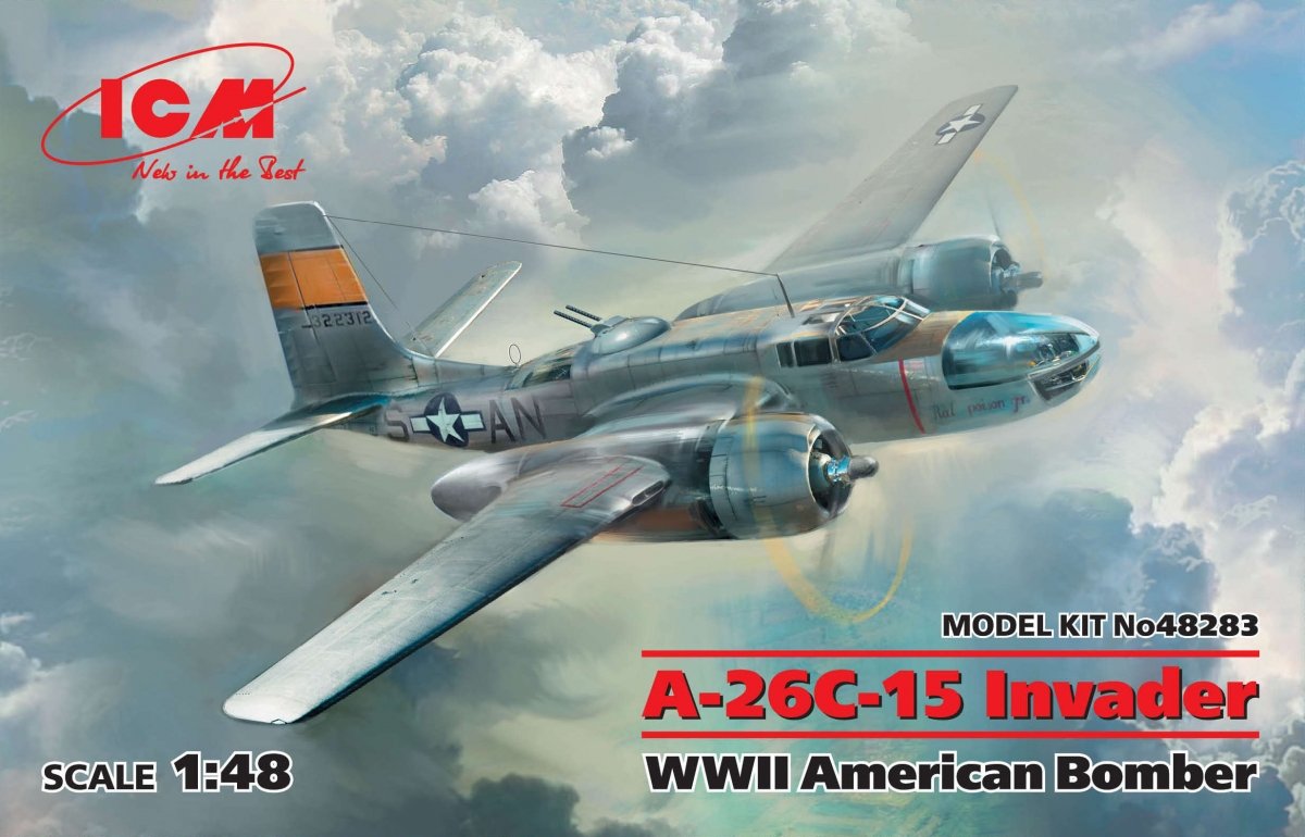 ICM 48283 A-26C-15 Invader, bombardier américain de la Seconde Guerre mondiale, échelle 1/48