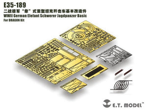 ET modèle E35-189 WWII allemand Elefant Schwerer Jagdpanzer Basic (pour Kit DRAGON) (1/35)