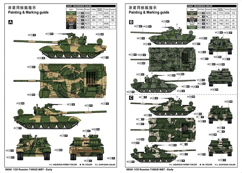 Trumpeter 09581 Char de combat principal russe T-80UD - Début de production, échelle 1/35 – image 12