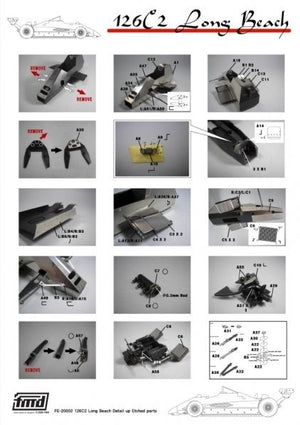 Kit de pièces de super détail KA Models FE-20002 Ferrari 126C2 Long Beach pour maquette Fujimi 1/20 – Bild 6