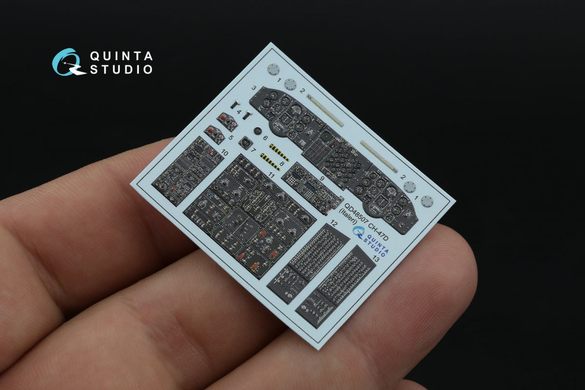 Intérieur coloré imprimé en 3D sur papier décalcomanie Quinta Studio QD48507 CH-47D (Italeri) 1/48 – image 7