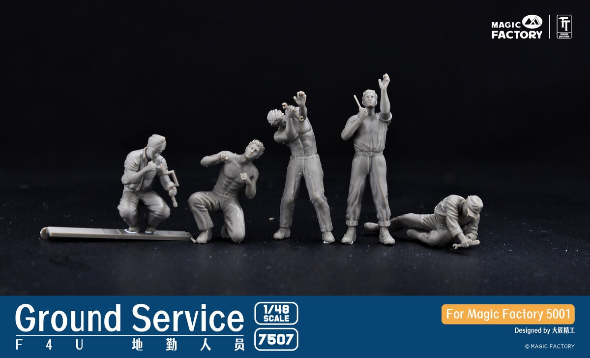 Magic Factory 7507 Coffret d&amp;#39;équipe de service au sol américaine de la Seconde Guerre mondiale, échelle 1/48