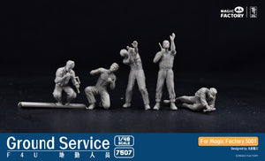 Magic Factory 7507 Coffret d&amp;#39;équipe de service au sol américaine de la Seconde Guerre mondiale, échelle 1/48
