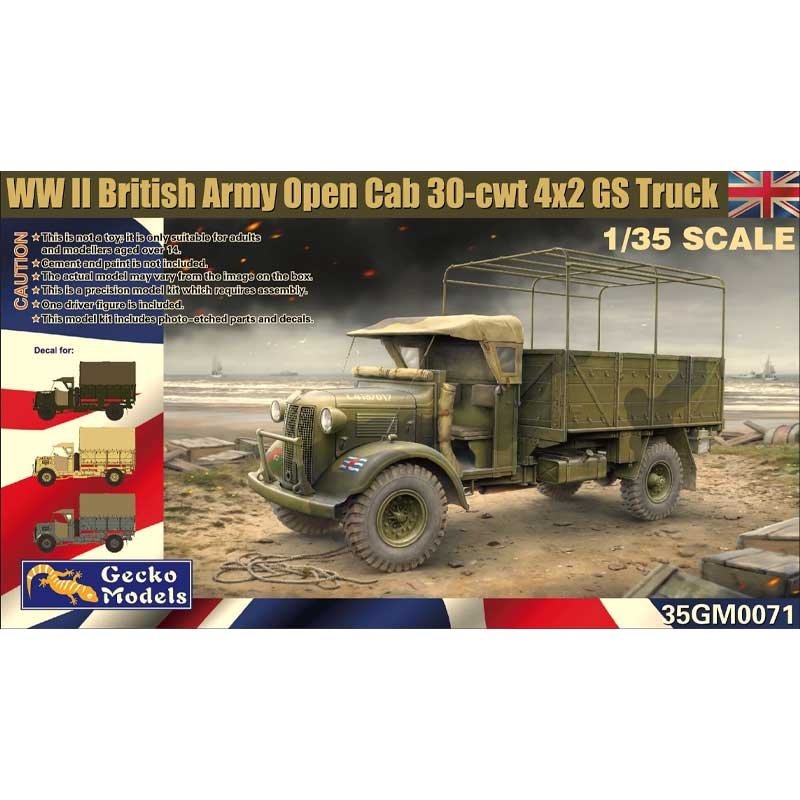 Gecko Models 35GM0071 Camion GS 4×2 à cabine ouverte de l&amp;#39;armée britannique de la Seconde Guerre mondiale, échelle 1/35