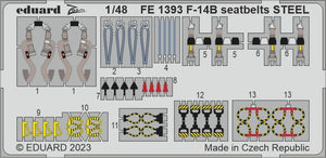 Ceintures de sécurité Eduard FE1393 F-14B en acier, Great Wall Hobby, échelle 1/48