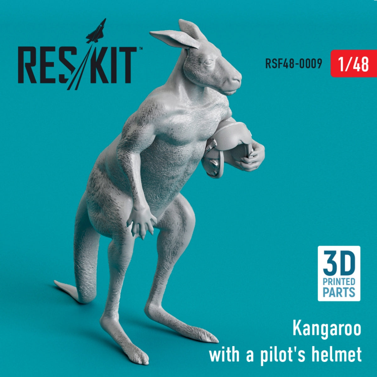 RESKIT RSF48-0009 Kangaroo with a pilot's helmet (3D Printed) 1/48