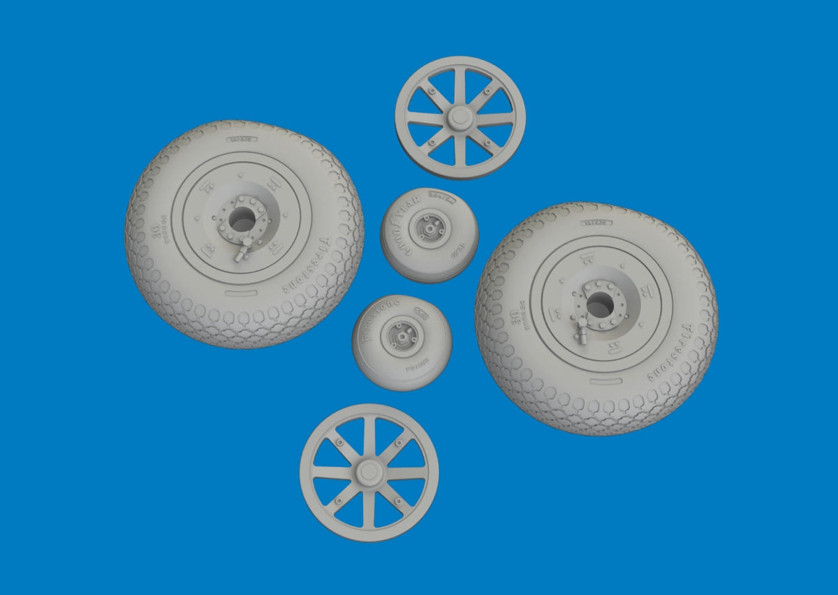 Roues Eduard 6481058 P-40E à bande de roulement croisée Eduard 1/48 – image 4