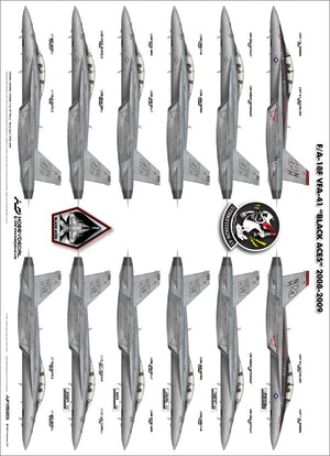 HobbyDecal AL72009V1 F/A-18F Black Aces 2008-2009 1/72 – Bild 3