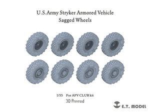 ET Model P35-149 USArmy Stryker Armored Vehicle Sagged Wheels For AFV CLUB kit 1/35