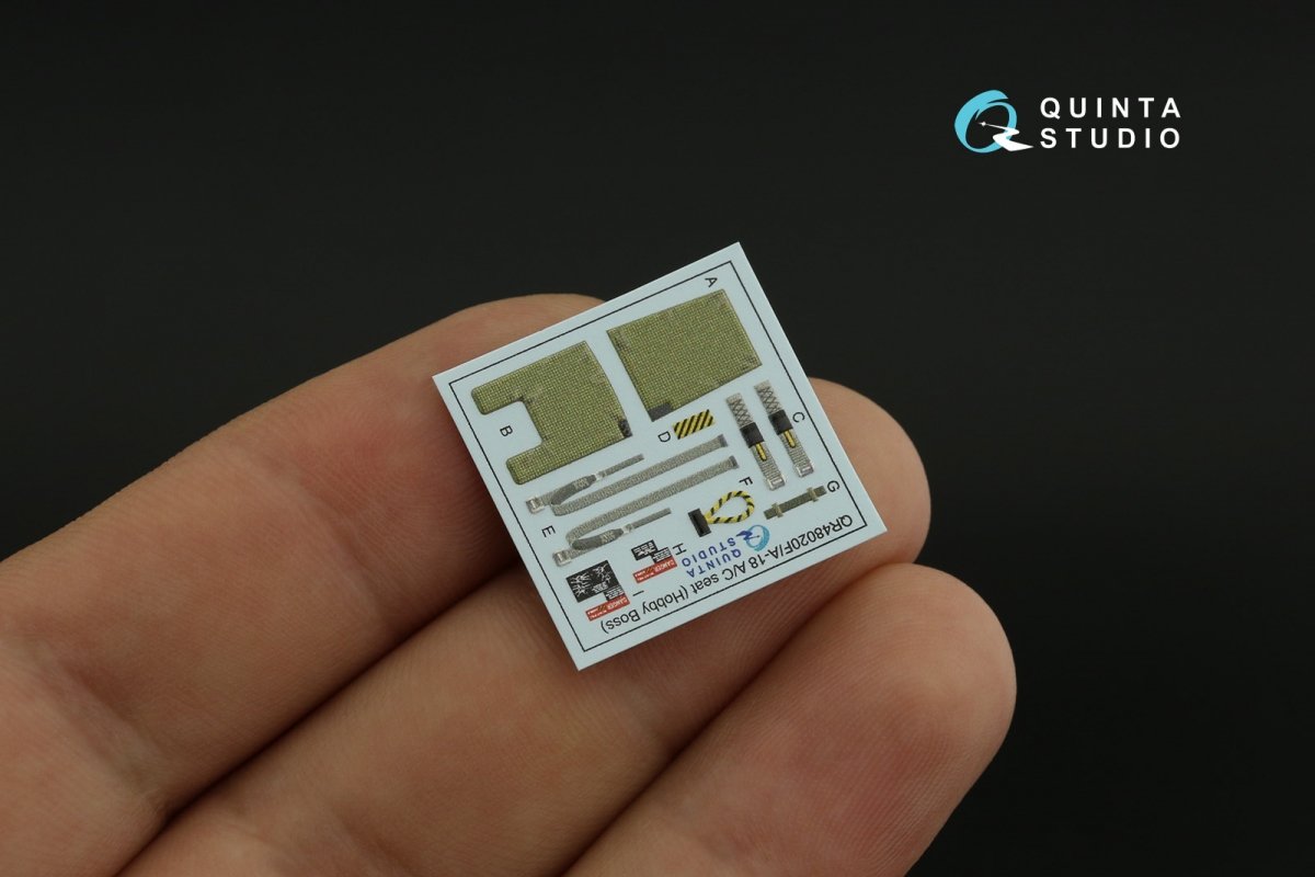 Intérieur imprimé en 3D et coloré sur papier décalcomanie Quinta Studio QD48278 F/A-18A++ (HobbyBoss) 1/48 – image 8