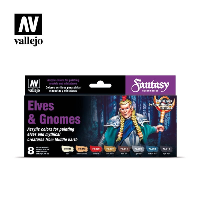 Vallejo 70242 Elves &amp;amp; Gnomes Colour Set 8x17ml
