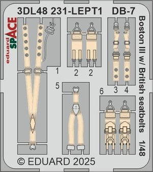 Eduard 3DL48231 DB-7 Boston III avec ceintures de sécurité britanniques SPACE HK Models 1/48 – image 4