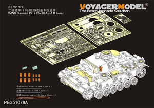 Maquette Voyager PE351078A, char allemand Pz.KPfw.III Ausf.M de base pour Takom au 1/35 (Seconde Guerre mondiale)